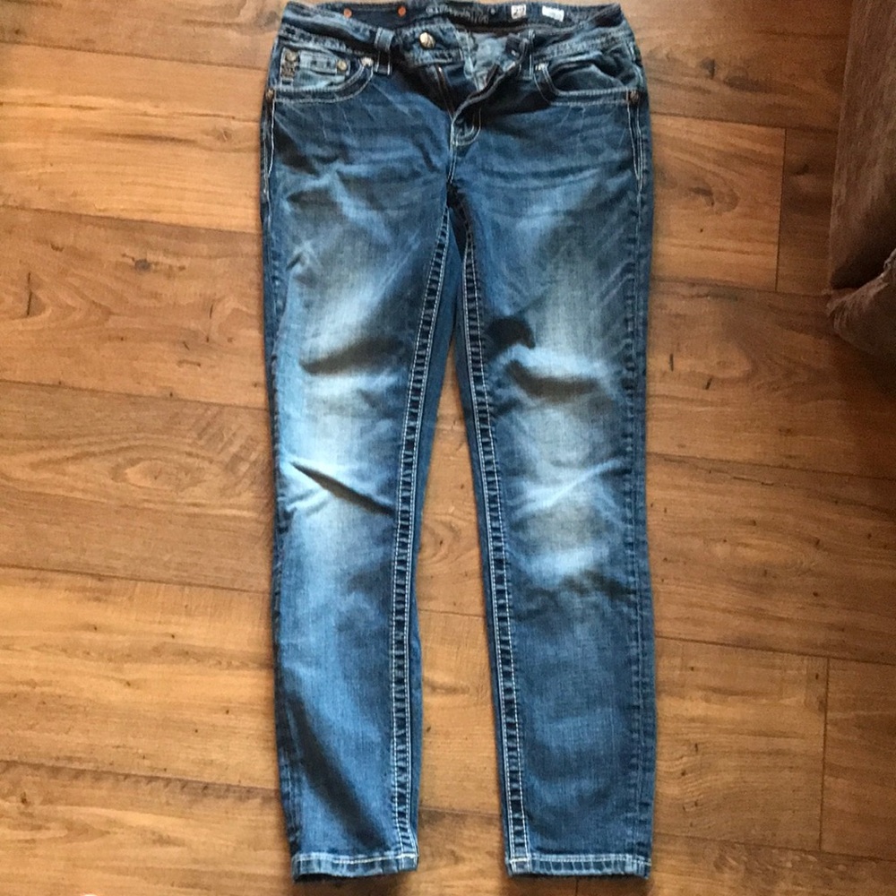 Miss me rhinestone stretch skinny